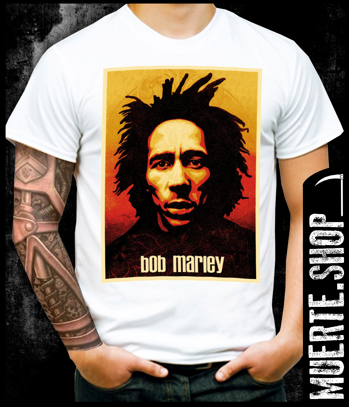 Тениска BOB MARLEY STENCIL Тениска BOB MARLEY STENCIL